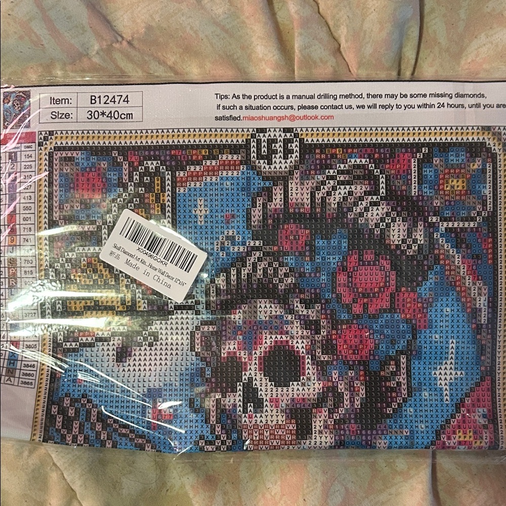 Colorful Skull Diamond Diamond Art Kit*Read Description